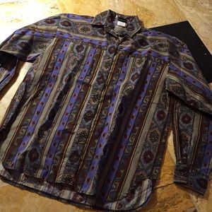 Banjo 100% cotton steel gray/tanzanite/red